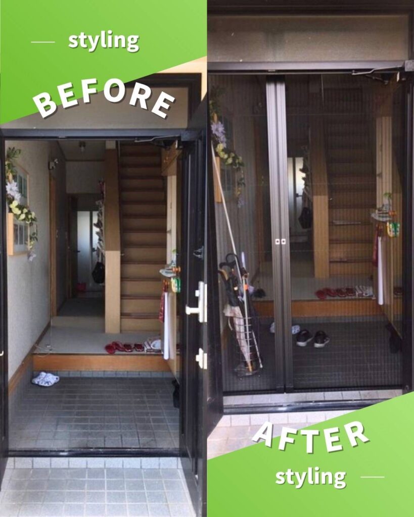 【快適＆清潔！玄関網戸の取付工事のご案内】玄関を開けて風を通したいけれど、「虫が入るのが心配…」という方におすすめ！玄関用の網戸を取り付けることで、 通風・換気ができて快適 虫の侵入をしっかりガード ペットや小さなお子様にも安心見た目もスマートで、開閉しやすいロール式やスライド式など、ライフスタイルに合わせたタイプをお選びいただけます。